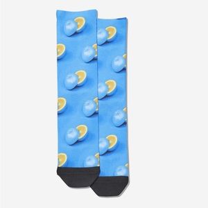 HOTSOX White Label turquoise oranges dress socks-NWT